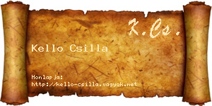 Kello Csilla névjegykártya